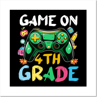 4th Grade Funny Back To School Gamer On Posters and Art